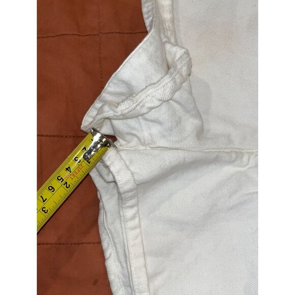 Mie Embroidered White High-Waisted Denim Shorts Size 34 Womens - Picture 8 of 8